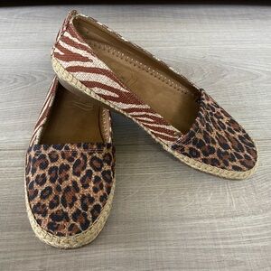 Aerosoles StichNTurn Leopard and Zebra Print Women's slip ons size 7.5